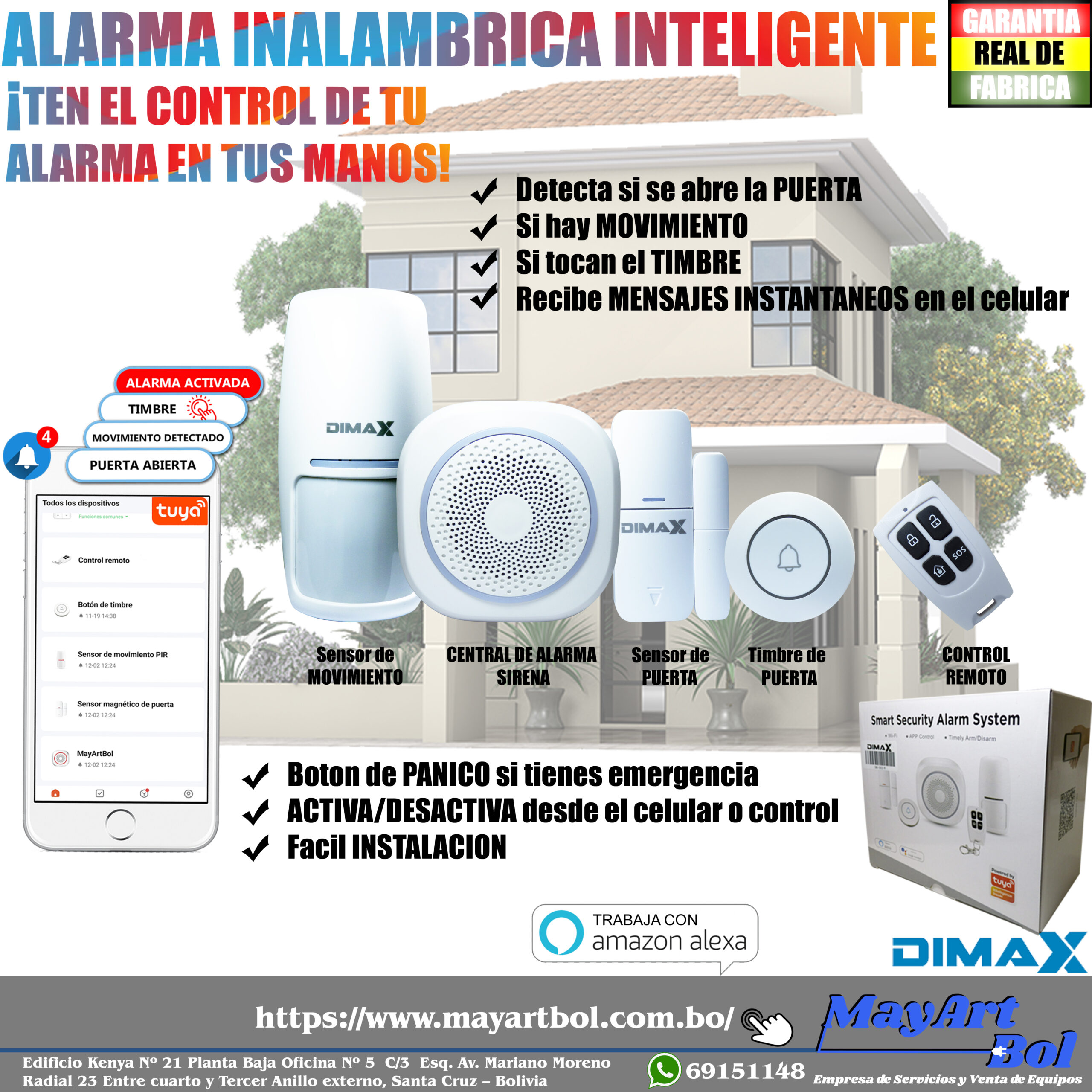 ALARMA INTELIGENTE WIFI DIMAX